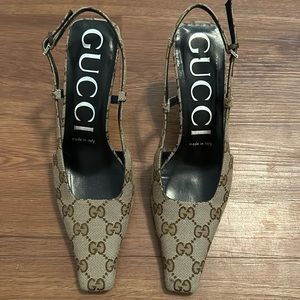 Gucci WOMEN'S GG SLINGBACK PUMP size 36.5